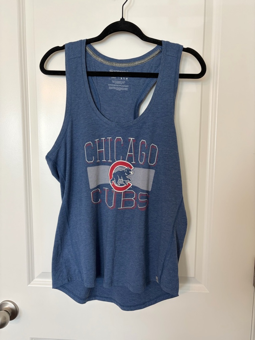 Chicago Cubs Women's Blue Graphic Racerback Tank